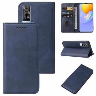 For vivo Y51a Magnetic Closure Leather Phone Case(Blue)