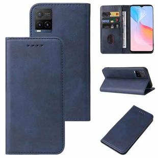 For vivo Y21s Magnetic Closure Leather Phone Case(Blue)