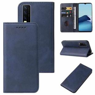 For vivo Y20 India / Y30 China / iQOO U1x Magnetic Closure Leather Phone Case(Blue)