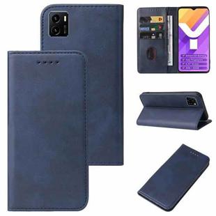 For vivo Y15s Magnetic Closure Leather Phone Case(Blue)