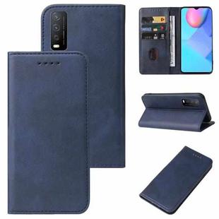 For vivo Y12s Magnetic Closure Leather Phone Case(Blue)