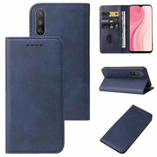 For vivo Y17 / Y15 India / Y12 / Y3 / Y3s / U10 Magnetic Closure Leather Phone Case(Blue)
