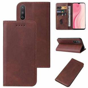 For vivo Y17 / Y15 India / Y12 / Y3 / Y3s / U10 Magnetic Closure Leather Phone Case(Brown)