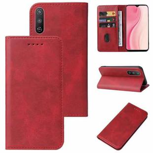 For vivo Y17 / Y15 India / Y12 / Y3 / Y3s / U10 Magnetic Closure Leather Phone Case(Red)