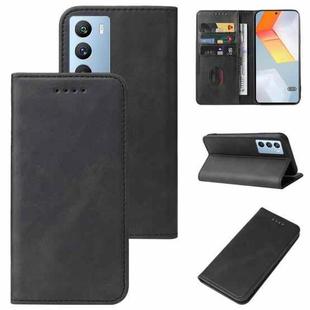For vivo iQOO 9 SE Magnetic Closure Leather Phone Case(Black)