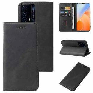 For vivo iQOO Z5 Magnetic Closure Leather Phone Case(Black)