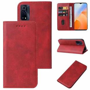For vivo iQOO Z5x Magnetic Closure Leather Phone Case(Red)