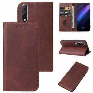 For vivo iQOO Neo 855/Z5/Y7s/S1 Foreign Version Magnetic Closure Leather Phone Case(Brown)