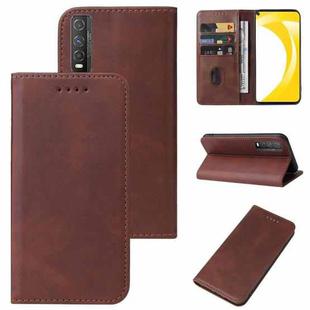 For vivo iQOO U1 Magnetic Closure Leather Phone Case(Brown)