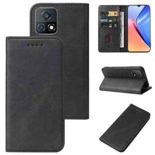 For vivo iQOO U3 Magnetic Closure Leather Phone Case(Black)