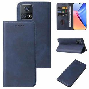 For vivo iQOO U3 Magnetic Closure Leather Phone Case(Blue)