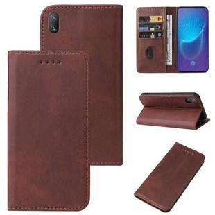 For vivo NEX S Magnetic Closure Leather Phone Case(Brown)