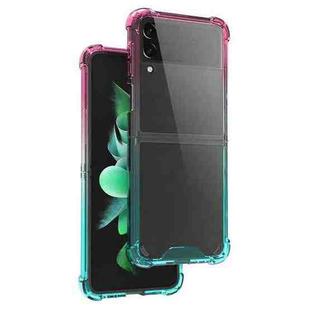 For Samsung Galaxy Z Flip3 5G Acrylic Gradient Color Shockproof Phone Case(Pink Green)