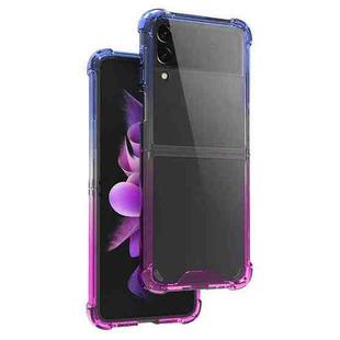 For Samsung Galaxy Z Flip4 Acrylic Gradient Color Shockproof Phone Case(Blue Purple)