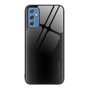 For Samsung Galaxy M52 5G Texture Gradient Glass TPU Phone Case(Black)