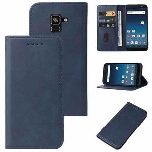 For Samsung Galaxy Feel 2 Magnetic Closure Leather Phone Case(Blue)