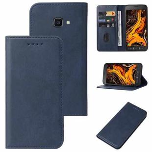 For Samsung Galaxy Xcover 4s Magnetic Closure Leather Phone Case(Blue)