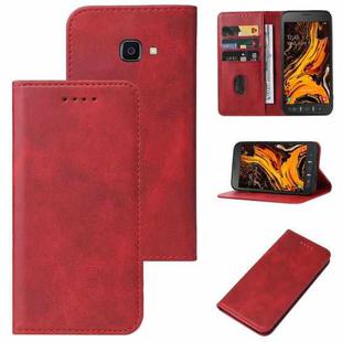 For Samsung Galaxy Xcover 4s Magnetic Closure Leather Phone Case(Red)