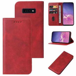For Samsung Galaxy S10e Magnetic Closure Leather Phone Case(Red)