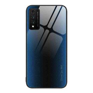 For Huawei Nzone S7 Pro 5G Texture Gradient Glass TPU Phone Case(Blue)