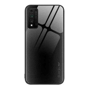 For Huawei Nzone S7 Pro 5G Texture Gradient Glass TPU Phone Case(Black)