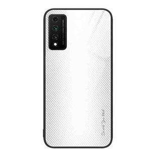 For Huawei Nzone S7 Pro 5G Texture Gradient Glass TPU Phone Case(White)