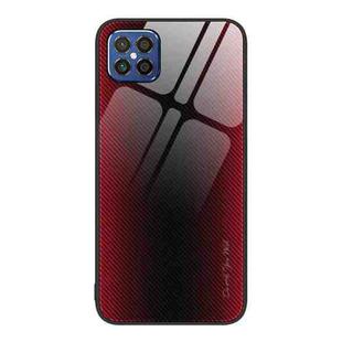 For Huawei nova 8 SE Texture Gradient Glass TPU Phone Case(Red)