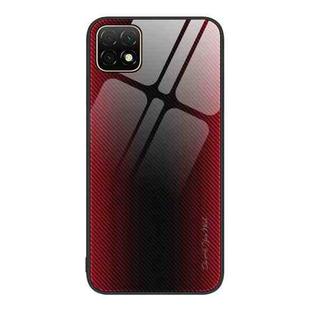 For Huawei Enjoy 20 5G Texture Gradient Glass TPU Phone Case(Red)