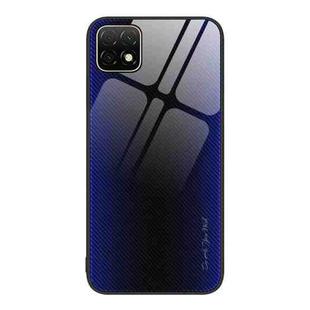 For Huawei Enjoy 20 5G Texture Gradient Glass TPU Phone Case(Dark Blue)