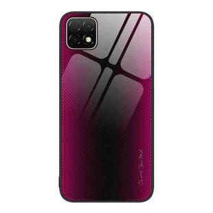 For Huawei Enjoy 20 5G Texture Gradient Glass TPU Phone Case(Rose Red)