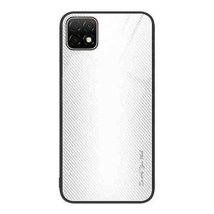 For Huawei Enjoy 20 5G Texture Gradient Glass TPU Phone Case(White)