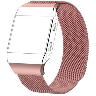 For FITBIT Ionic Milanese Watch Band, Small Size : 20.6X2.2cm(Rose Pink)