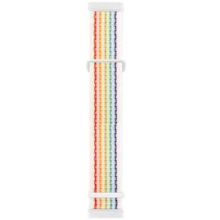 For Fitbit Versa 3 Nylon Rubber Buckle Watch Band(Rainbow)