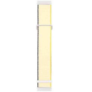 For Fitbit Versa 3 Nylon Rubber Buckle Watch Band(Creamy-white)
