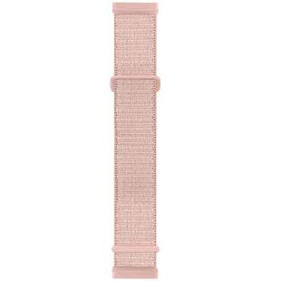 For Fitbit Versa 3 Nylon Rubber Buckle Watch Band(Rose Pink)