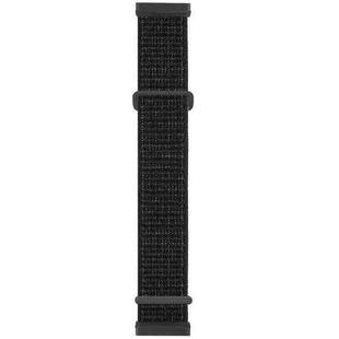 For Fitbit Versa 3 Nylon Rubber Buckle Watch Band(Reflective Black)
