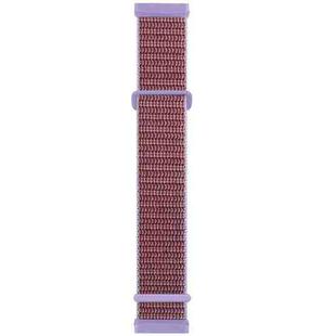 For Fitbit Versa 3 Nylon Rubber Buckle Watch Band(Lilac)