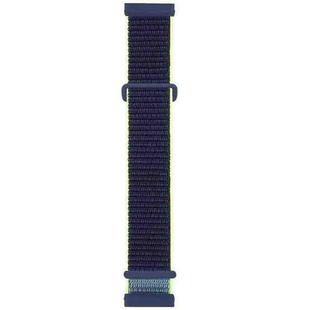 For Fitbit Versa 3 Nylon Rubber Buckle Watch Band(Lime Green)