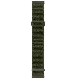 For Fitbit Versa 3 Nylon Rubber Buckle Watch Band(Army Green)