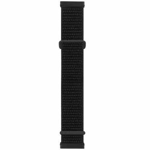 For Fitbit Versa 3 Nylon Rubber Buckle Watch Band(Black)
