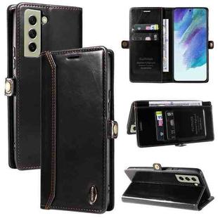 For Samsung Galaxy S22+ 5G GQUTROBE RFID Blocking Oil Wax Leather Phone Case(Black)