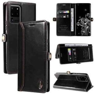 For Samsung Galaxy S20 Ultra GQUTROBE RFID Blocking Oil Wax Leather Phone Case(Black)