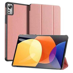 For Xiaomi Pad 5 Pro 12.4 DUX DUCIS Domo Series Horizontal Flip Magnetic PU Case(Pink)