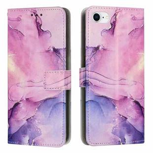 Painted Marble Pattern Leather Phone Case For iPhone 7/8(Purple)