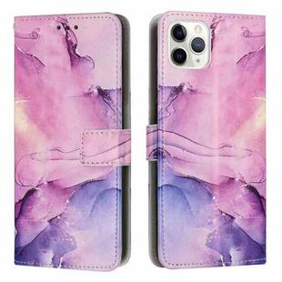 For iPhone 11 Pro Painted Marble Pattern Leather Phone Case (Purple)