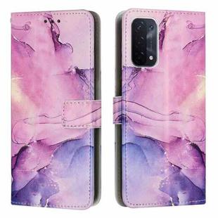 For OPPO A54 5G/A74 5G/A93 5G Painted Marble Pattern Leather Phone Case(Purple)