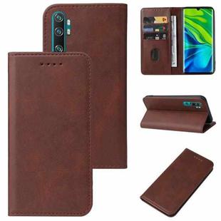 For Xiaomi Mi CC9 Pro Magnetic Closure Leather Phone Case(Brown)