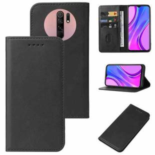 For Xiaomi Redmi 9 Prime Magnetic Closure Leather Phone Case(Black)