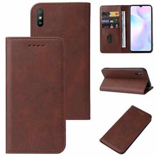For Xiaomi Redmi 9i Magnetic Closure Leather Phone Case(Brown)