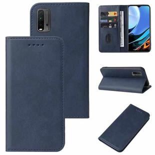 For Xiaomi Redmi 9T Magnetic Closure Leather Phone Case(Blue)